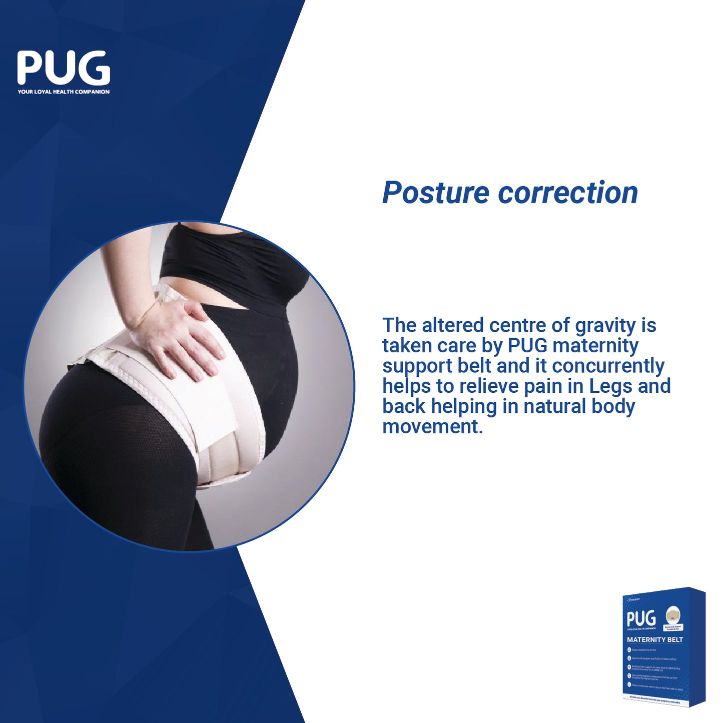 Pug Maternity Support Belt, Universal Size, Nurture Your Pregnancy Comfort, Embrace care with our adjustable Maternity Support for Abdomen, Pelvic, Waist, and Back Pain Relief, Suitable for Every Trimester