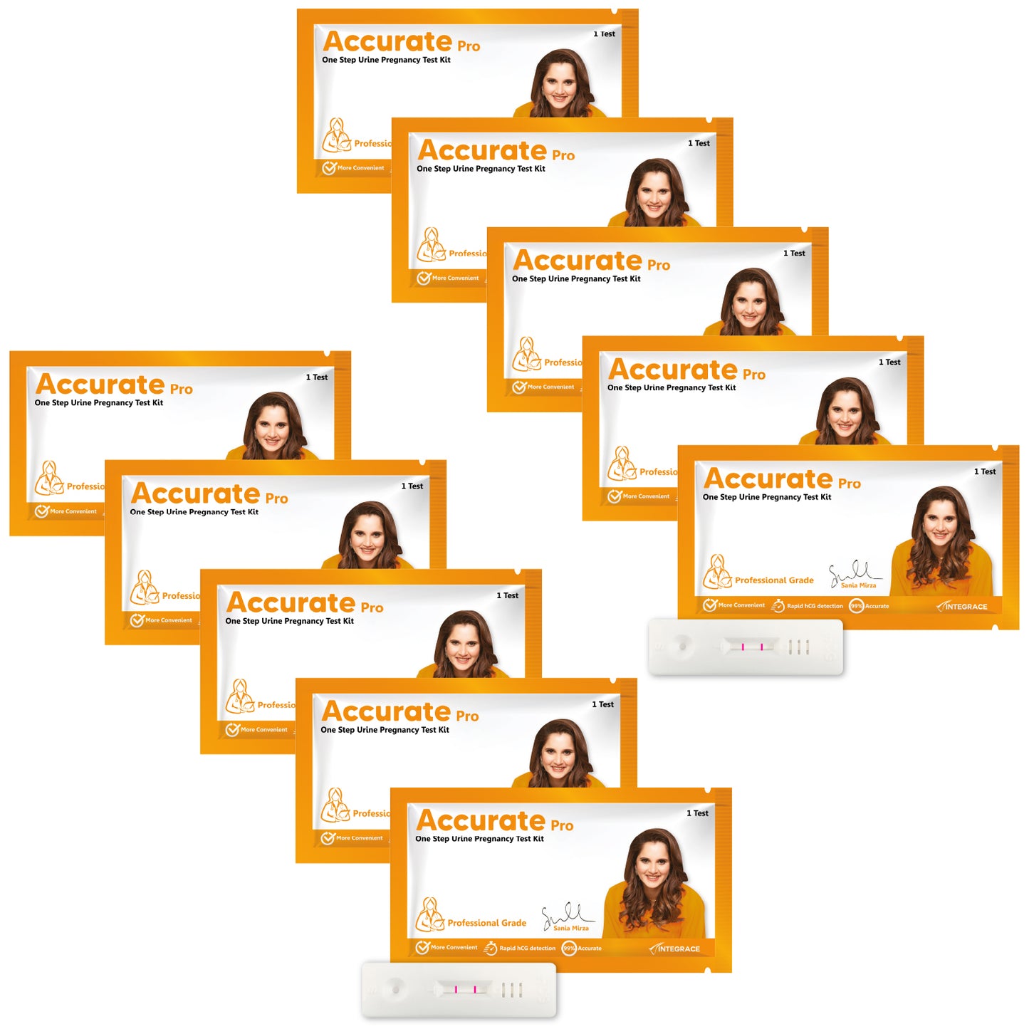 Accurate Pro One Step Urine HCG Pregnancy Test Kit, More than 99% Accurate, Easy to Use and Fast Results