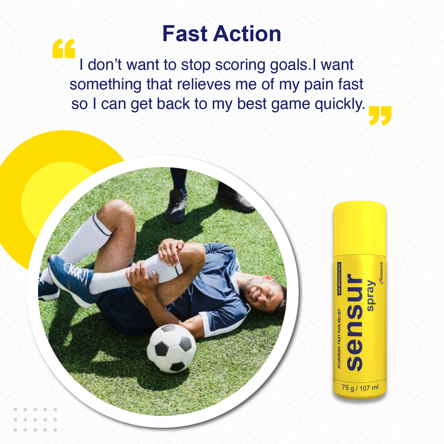 Sensur Ayurvedic Fast Pain Relief Spray, 107ml,  Safe for Men, Women & Kids, 100% Ayurvedic Formula with Fast Action