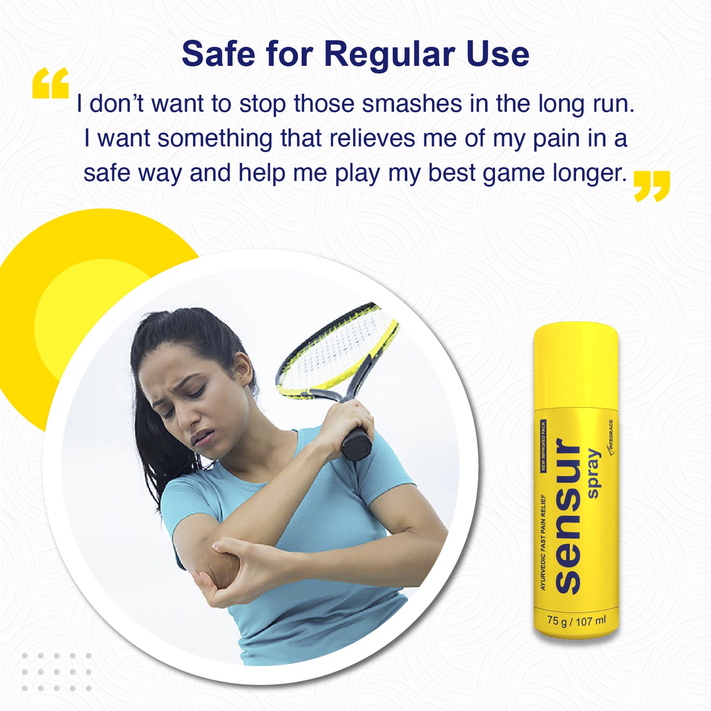Sensur Ayurvedic Fast Pain Relief Spray, 107ml,  Safe for Men, Women & Kids, 100% Ayurvedic Formula with Fast Action