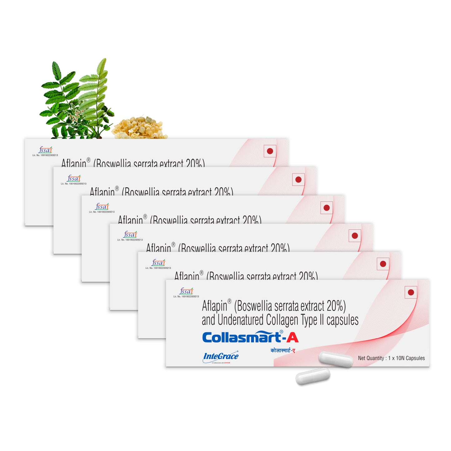 Collasmart-A UC-II Undenatured Type 2 Collagen with Plant Extract - Aflapin (Boswellia Serrata)