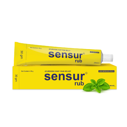 Sensur Natural and Ayurvedic Pain Relief Rub, 30g,  Fast Relief, All pains, One solution