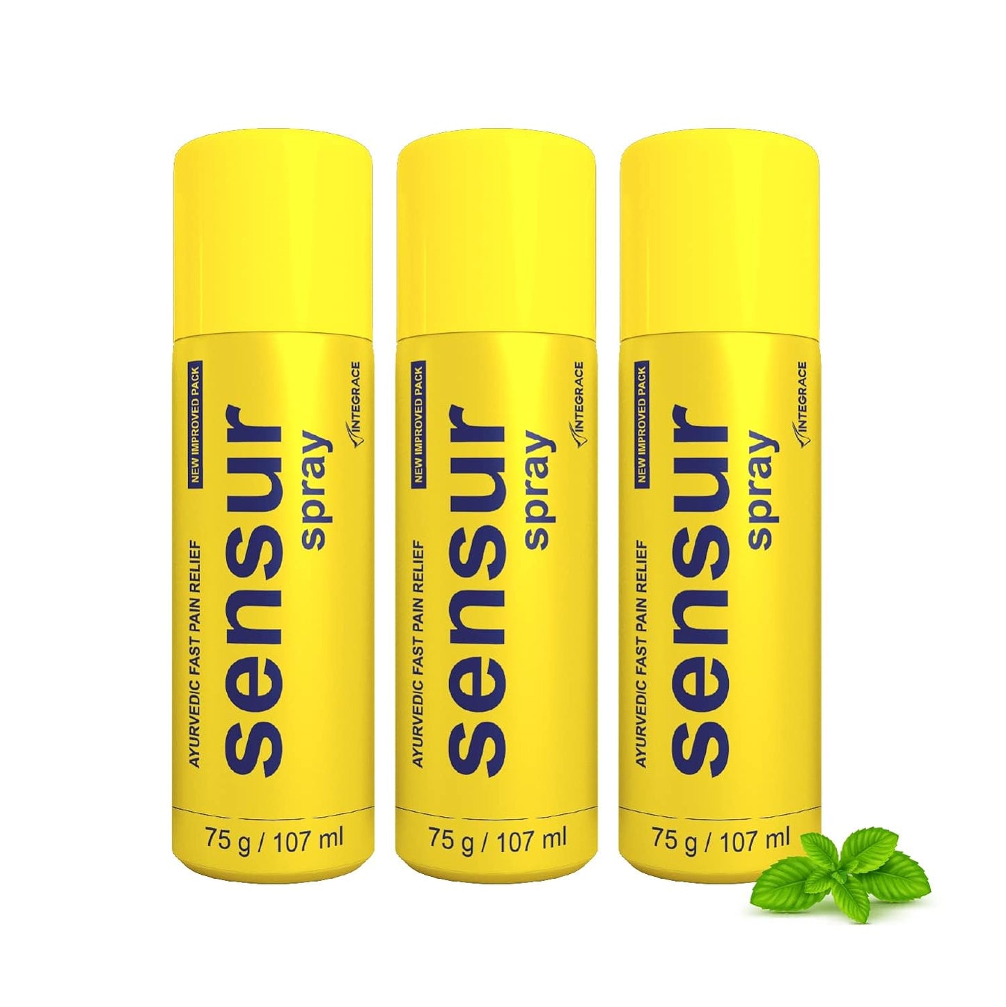Sensur Ayurvedic Fast Pain Relief Spray, 107ml,  Safe for Men, Women & Kids, 100% Ayurvedic Formula with Fast Action