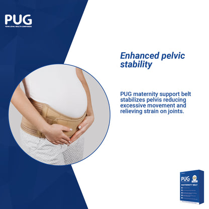 Pug Maternity Support Belt, Universal Size, Nurture Your Pregnancy Comfort, Embrace care with our adjustable Maternity Support for Abdomen, Pelvic, Waist, and Back Pain Relief, Suitable for Every Trimester