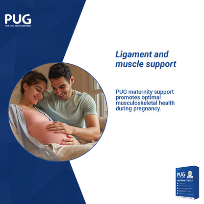 Pug Maternity Support Belt, Universal Size, Nurture Your Pregnancy Comfort, Embrace care with our adjustable Maternity Support for Abdomen, Pelvic, Waist, and Back Pain Relief, Suitable for Every Trimester