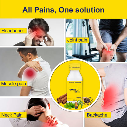 Sensur Natural & Ayurvedic Pain Relief Lotion, 50ml, Fast Relief, All Pains, One solution
