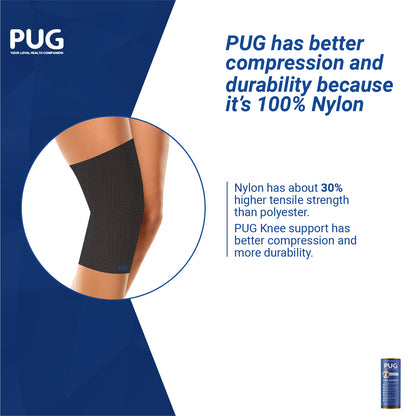 Pug Knee Support, 1 Pair, Unleash Your Performance, Ergonomically Designed for Indian Knee, Ideal for Sports enthusiasts, Knee Pain and Injury Prevention