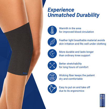 Pug Knee Support, 1 Pair, Unleash Your Performance, Ergonomically Designed for Indian Knee, Ideal for Sports enthusiasts, Knee Pain and Injury Prevention
