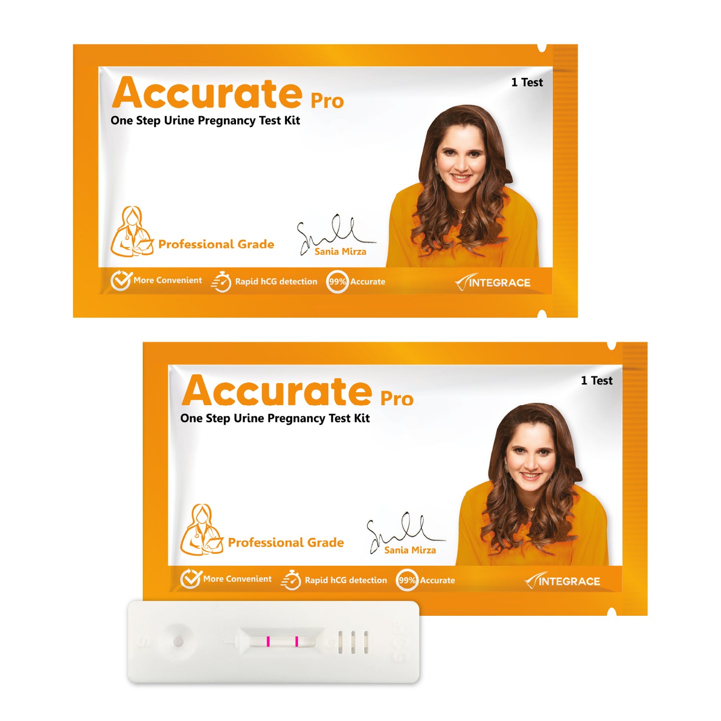 Accurate Pro One Step Urine HCG Pregnancy Test Kit, More than 99% Accurate, Easy to Use and Fast Results