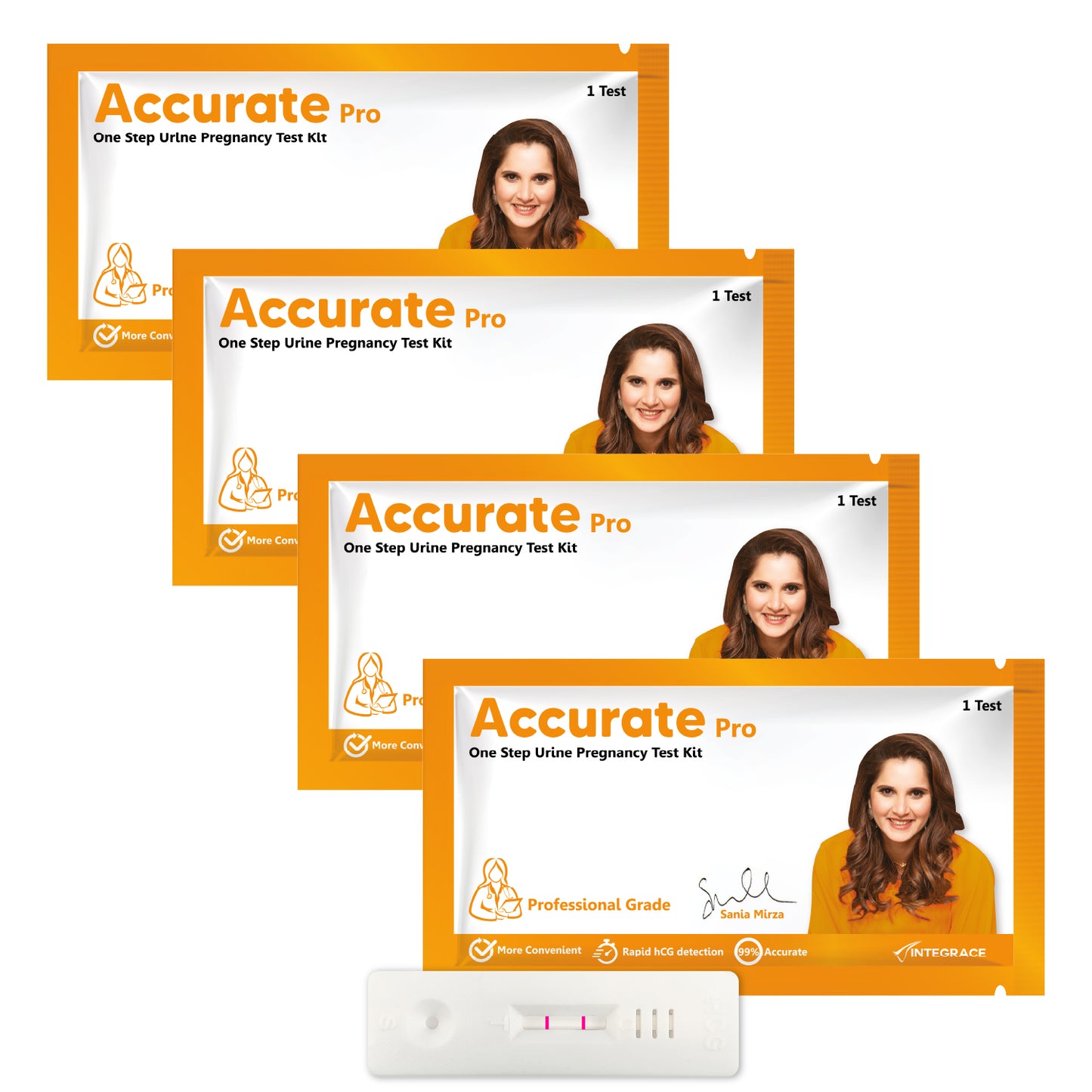Accurate Pro One Step Urine HCG Pregnancy Test Kit, More than 99% Accurate, Easy to Use and Fast Results