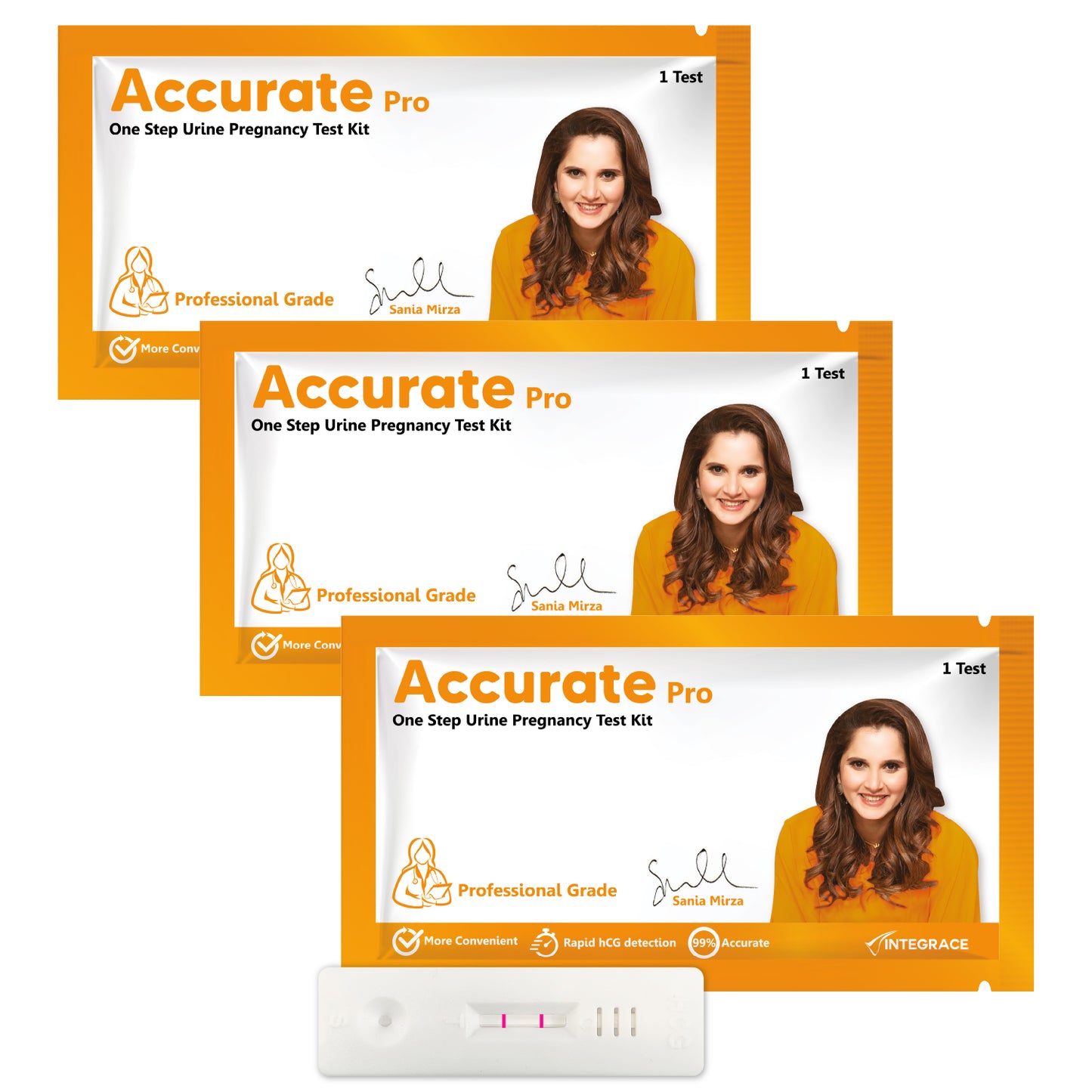 Accurate Pro One Step Urine HCG Pregnancy Test Kit, More than 99% Accurate, Easy to Use and Fast Results