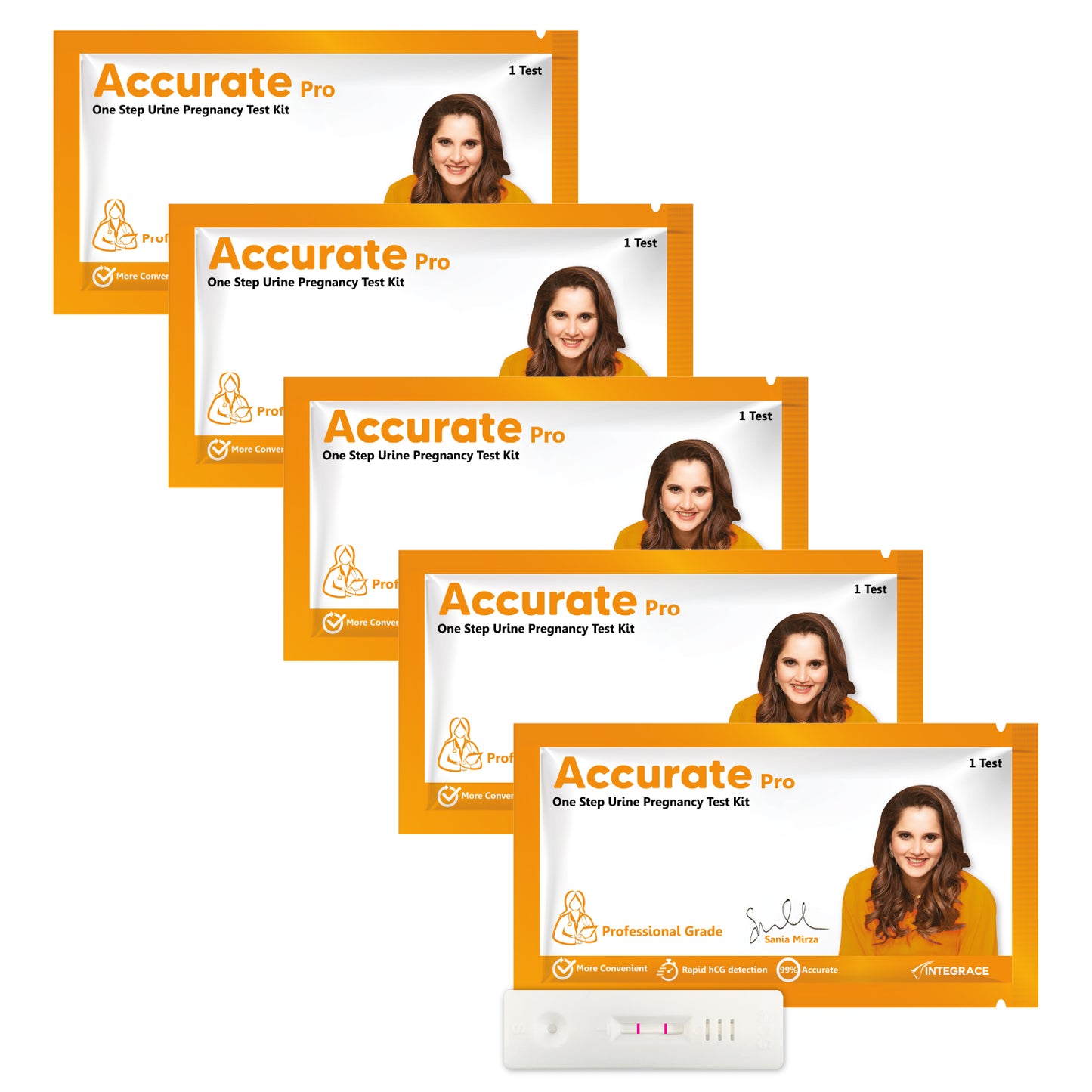Accurate Pro One Step Urine HCG Pregnancy Test Kit, More than 99% Accurate, Easy to Use and Fast Results