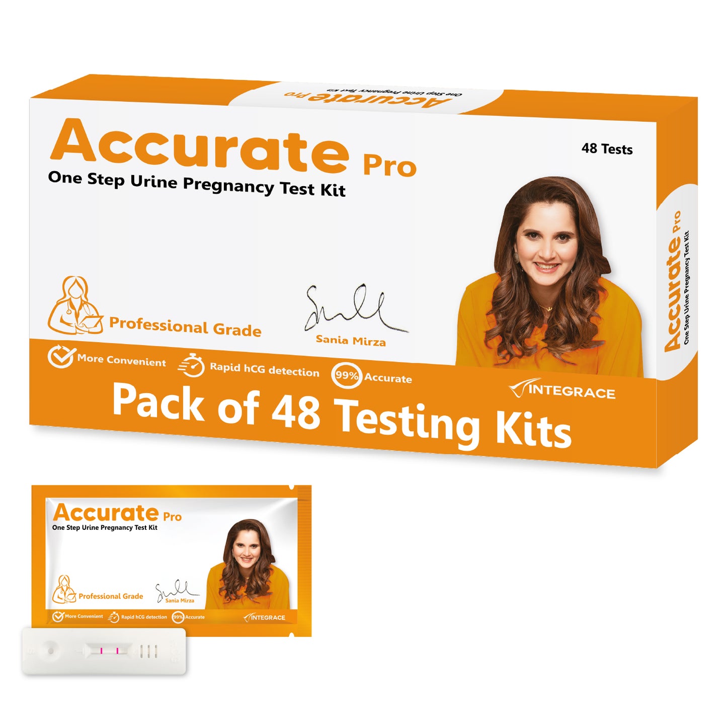 Accurate Pro One Step Urine HCG Pregnancy Test Kit, More than 99% Accurate, Easy to Use and Fast Results