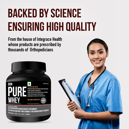 BON PURE WHEY, Belgian Chocolate, The HOLISTIC WHEY PROTEIN, Muscle Building, Bone Strength, Immunity, Healthy Skin, Hair & Nails, Essential Protein, BCAA, Vitamins & Minerals, For Athletes, Sports