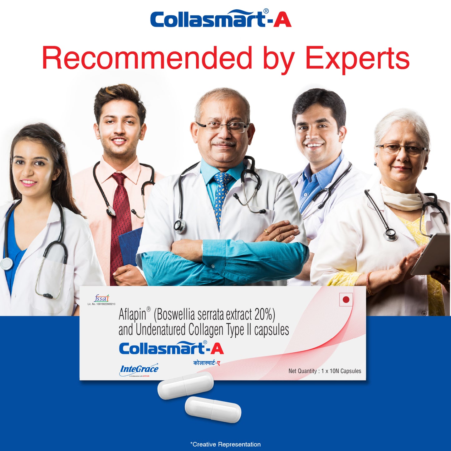 Collasmart-A UC-II Undenatured Type 2 Collagen with Plant Extract - Aflapin (Boswellia Serrata)