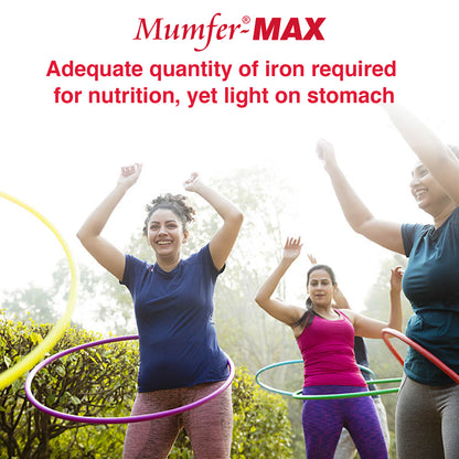 Mumfer-Max Iron, Folic Acid Supplement, Vitamin C & Vitamin-B12, Supports Blood Building, Immunity And Energy