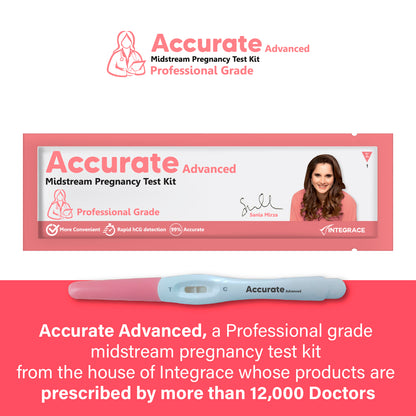 Accurate Advanced One Step Midstream Urine HCG Pregnancy Test Kit Device, Convenient, Mess-Free and Easy to Use, 99% Accurate