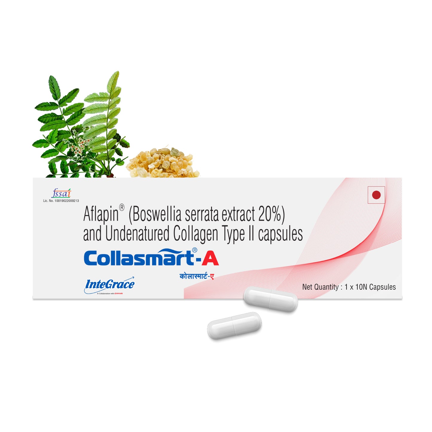 Collasmart-A UC-II Undenatured Type 2 Collagen with Plant Extract - Aflapin (Boswellia Serrata)