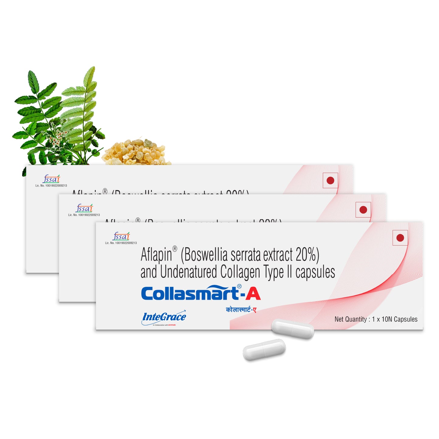 Collasmart-A UC-II Undenatured Type 2 Collagen with Plant Extract - Aflapin (Boswellia Serrata)