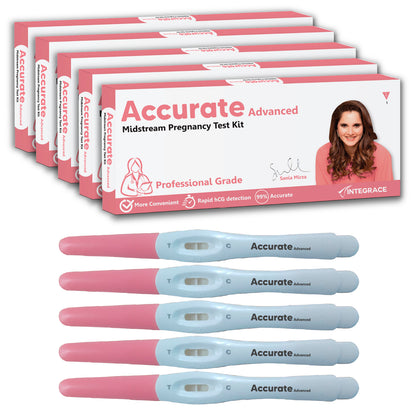 Accurate Advanced One Step Midstream Urine HCG Pregnancy Test Kit Device, Convenient, Mess-Free and Easy to Use, 99% Accurate