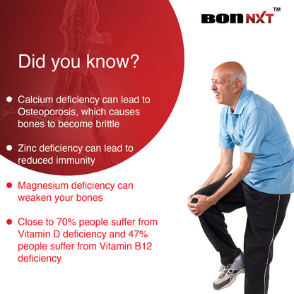 Bon NXT Multivitamin, Boosts Immunity, Improves Bone Health, Contains Zinc, Advanced Calcium, Magnesium, Vitamin D3, Vitamin B12 & Folic Acid, Daily Supplement for Men and Women