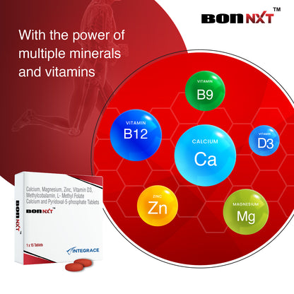 Bon NXT Multivitamin, Boosts Immunity, Improves Bone Health, Contains Zinc, Advanced Calcium, Magnesium, Vitamin D3, Vitamin B12 & Folic Acid, Daily Supplement for Men and Women