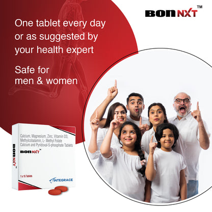 Bon NXT Multivitamin, Boosts Immunity, Improves Bone Health, Contains Zinc, Advanced Calcium, Magnesium, Vitamin D3, Vitamin B12 & Folic Acid, Daily Supplement for Men and Women