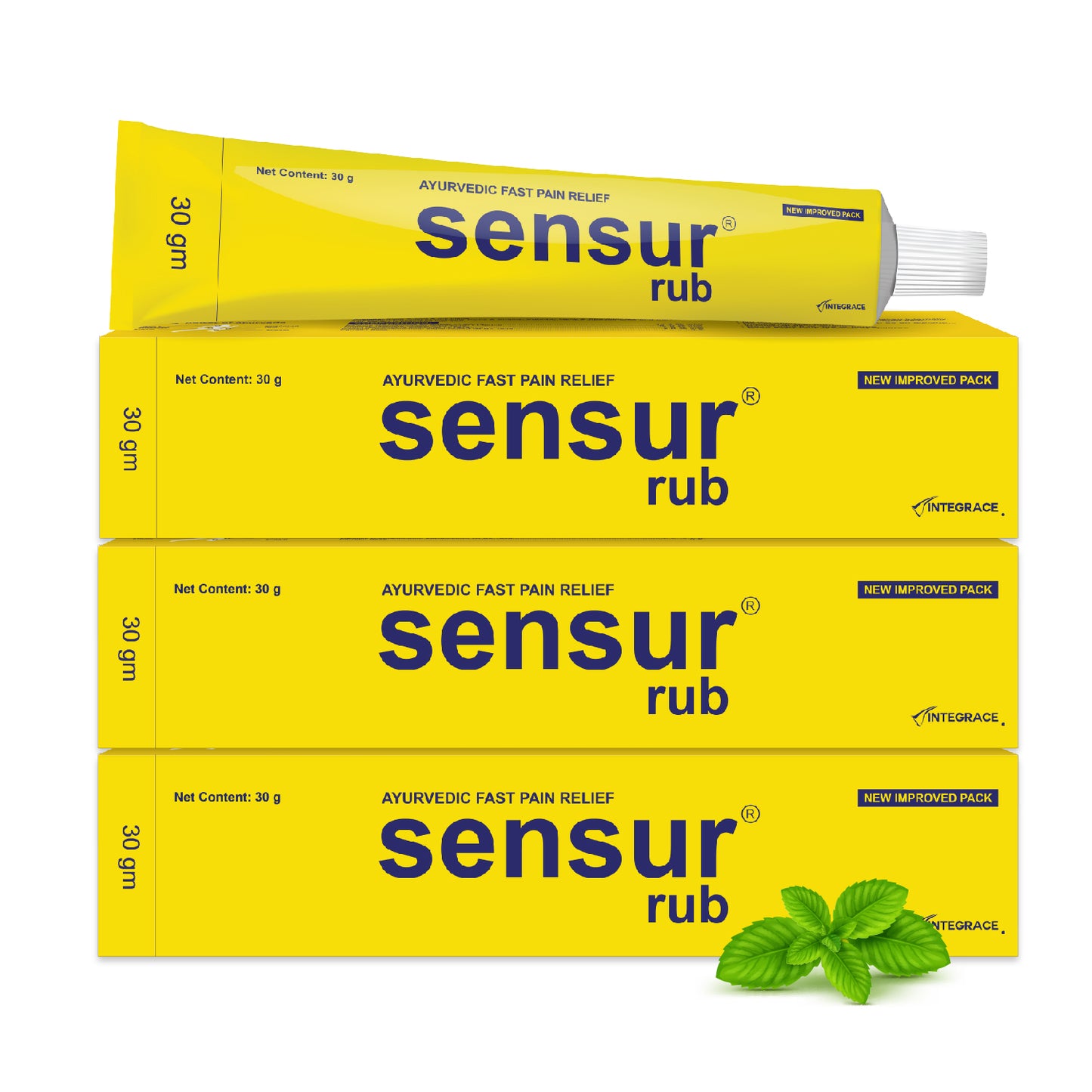 Sensur Natural and Ayurvedic Pain Relief Rub, 30g, Fast Relief, All pains, One solution
