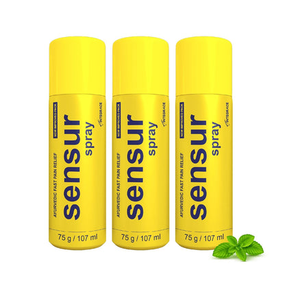 Sensur Ayurvedic Fast Pain Relief Spray, 107ml,  Safe for Men, Women & Kids, 100% Ayurvedic Formula with Fast Action